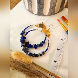Hand-made Natural Chip Stone Beads/Beads Earrings